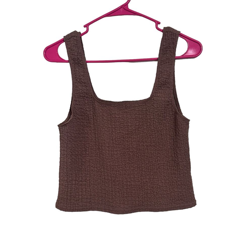 Madewell Purple Textured Crop Top